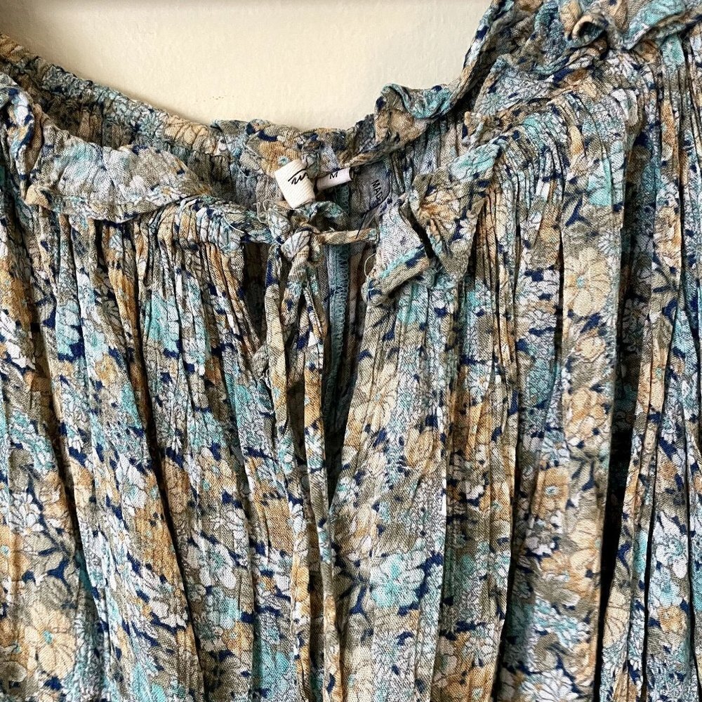 Elam rayon floral off the shoulder long sleeved flowy top rayon - Picture 5 of 6